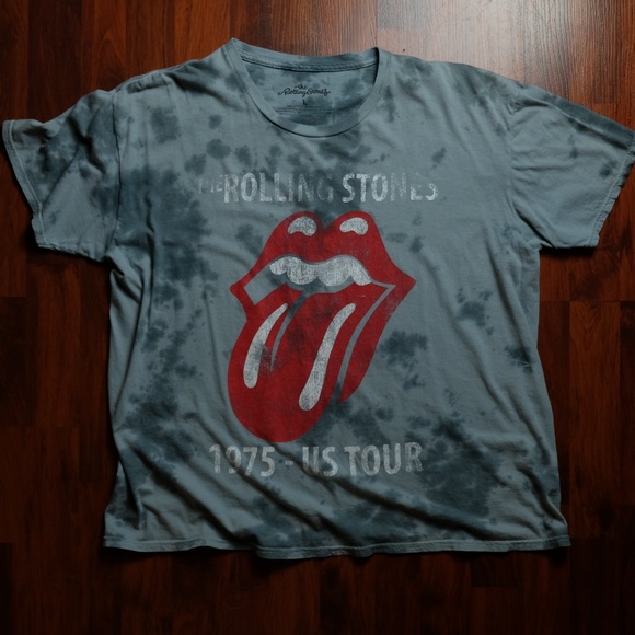 Rolling Stones 1975 US Tour Tie Dye Shirt - Picture 2 of 5